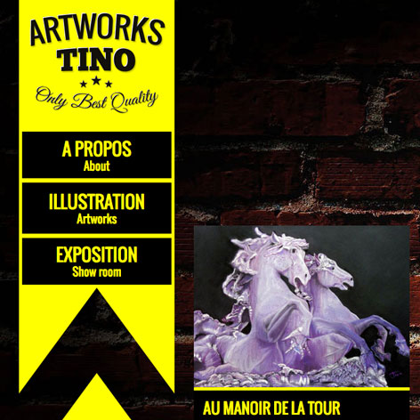 présentation site web tino artworks